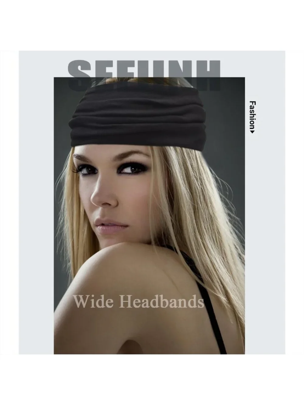 Women's Solid 6 Pack Stretch Headband Turban Workout Hairband Accessories - Picture 5 of 6